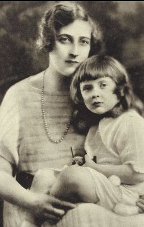 Agatha Christie with her daughter