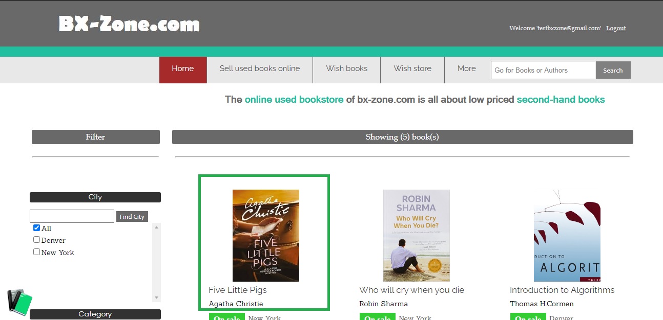 book appears in the used bookstore online